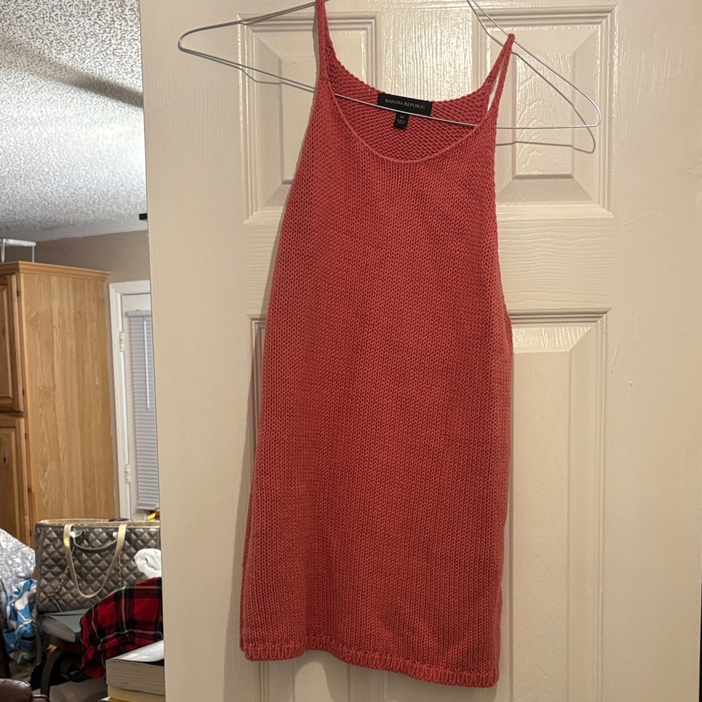 Banana Republic Coral Knit Camisole Tank Top